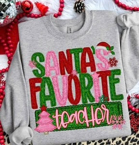 SANTA'S FAVORITE TEACHER - FAUX YARN