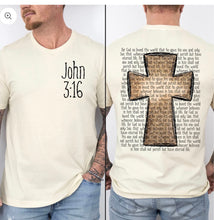 Load image into Gallery viewer, JOHN 3:16 - FRONT+BACK - DTF TRANSFER
