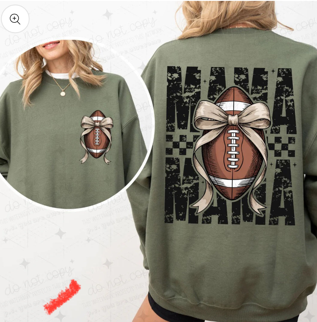 COQUETTE FOOTBALL MAMA - FRONT+BACK