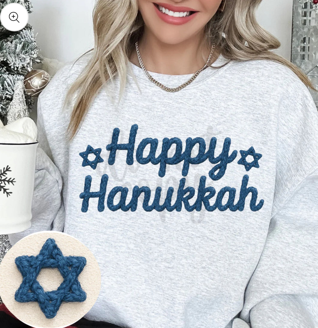 HAPPY HANUKKAH FAUX YARN