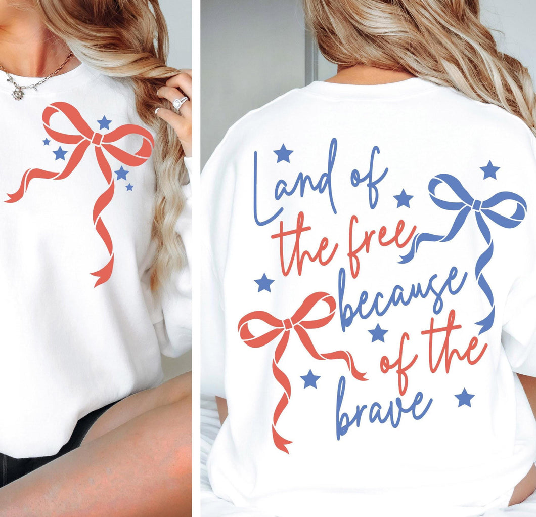 COQUETTE LAND OF THE FREE BECAUSE OF THE BRAVE - FRONT+BACK