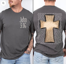 Load image into Gallery viewer, JOHN 3:16 - FRONT+BACK - DTF TRANSFER

