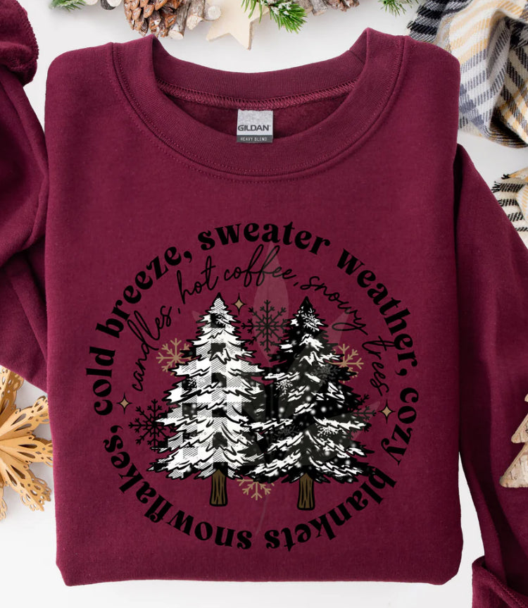 Cold Breeze Sweater Weather Cozy Blankets Snowflakes