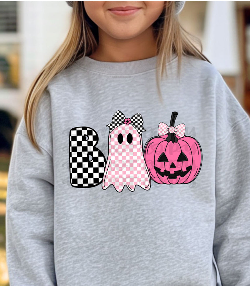 Boo Pink Checkered Ghost YOUTH