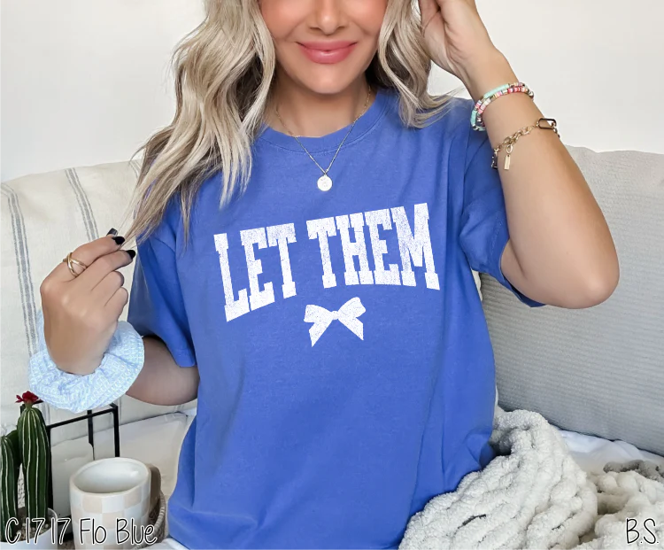 Let Them Distressed Arched Bow