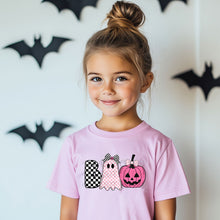 Load image into Gallery viewer, Boo Pink Checkered Ghost YOUTH
