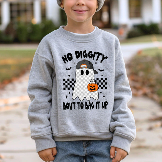 No Diggity Bout To Bag It Up Checkered Ghost YOUTH