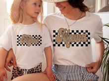 Load image into Gallery viewer, BROWN AND BLACK RETRO MAMA/MINI CHECKERED
