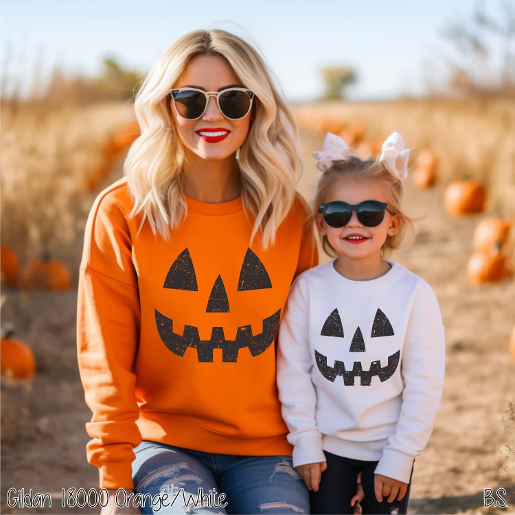 Distressed Pumpkin Face ADULT/YOUTH