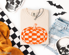 Load image into Gallery viewer, Orange Checkered Pumpkin
