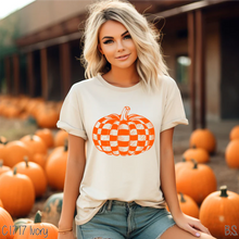 Load image into Gallery viewer, Orange Checkered Pumpkin
