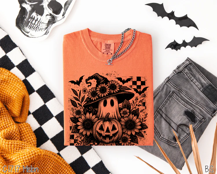 Checkered Ghost Pumpkin
