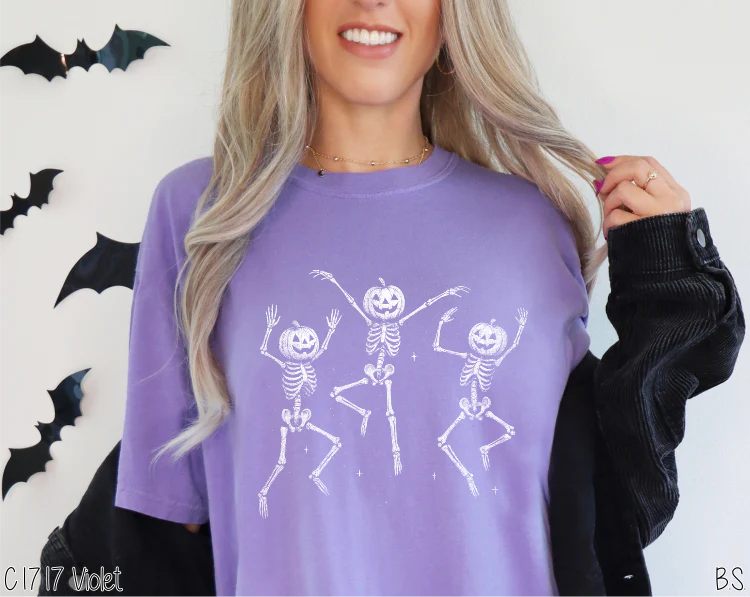 Pumpkin Head Dancing Skeletons