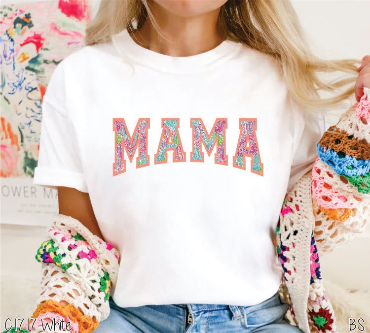 Coral Floral Summer Mama