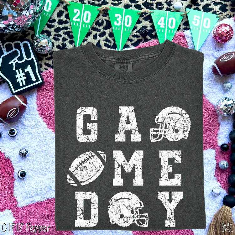 Distressed Stacked Game Day