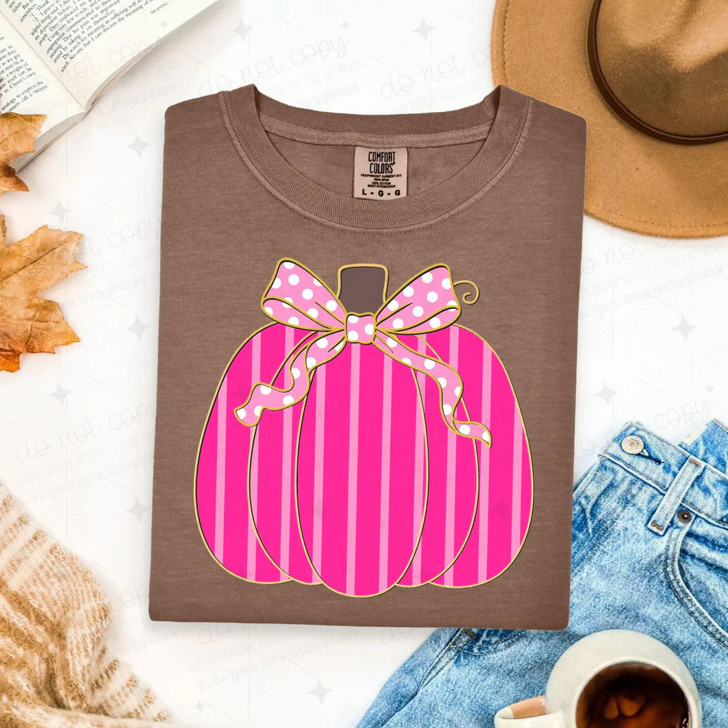 PINK PUMPKIN BOW