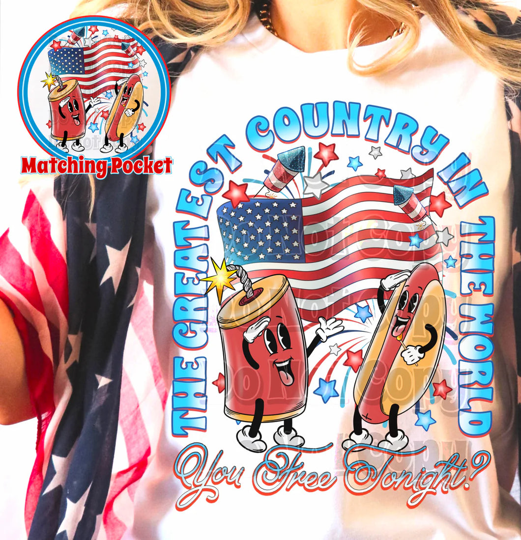 GREATEST COUNTRY IN THE WORLD front/back design