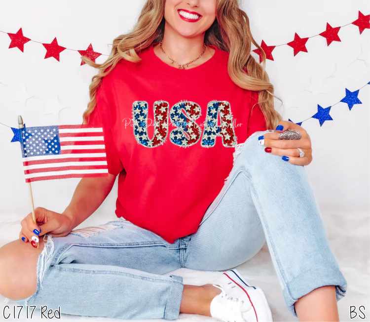 Faux Sparkly USA