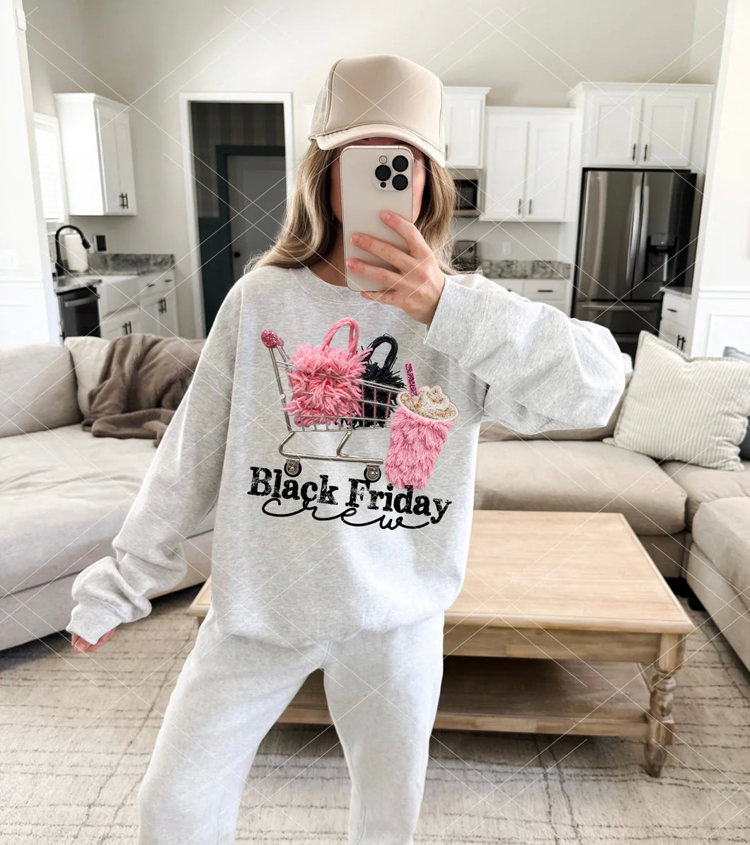 BLACK FRIDAY CREW FAUX YARN