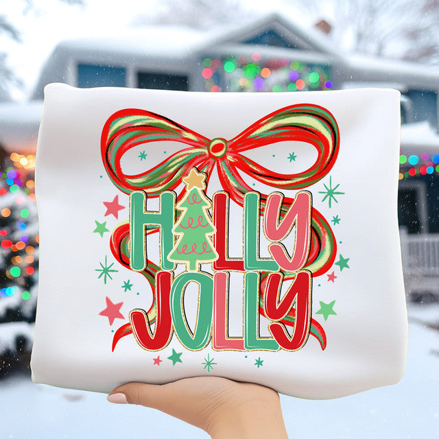 Holly Jolly Red/Green Bow