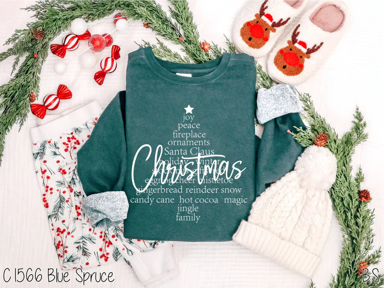 Christmas Tree Shaped Wording