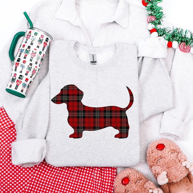 Christmas Plaid Dachshund