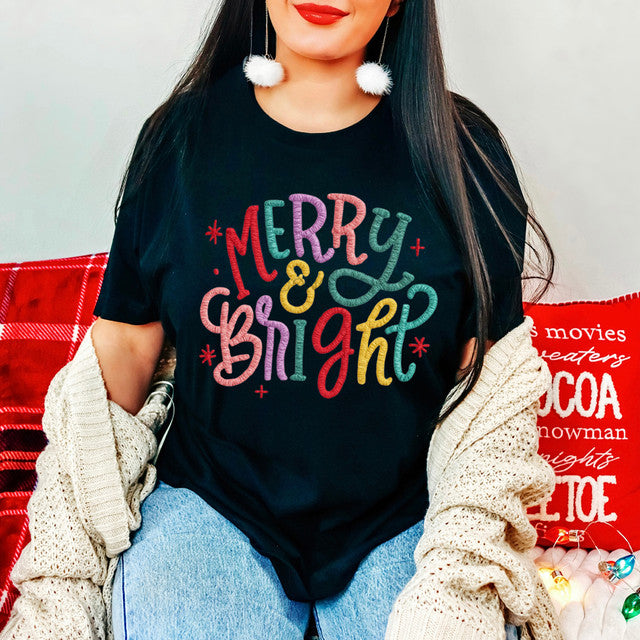 Faux Embroidery Merry & Bright
