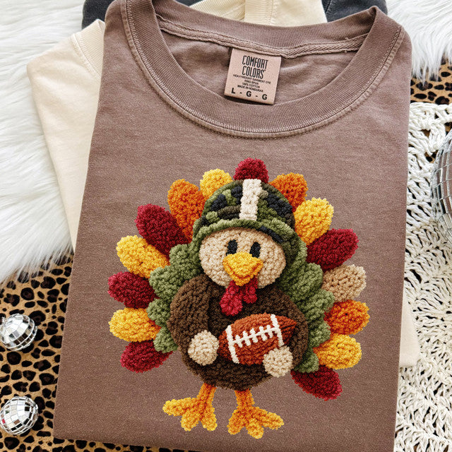 Faux Yarn Football Turkey