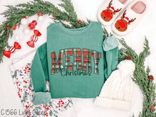 Load image into Gallery viewer, Plaid Merry Christmas Arched
