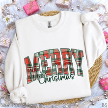 Load image into Gallery viewer, Plaid Merry Christmas Arched
