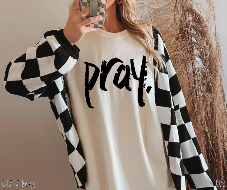 Pray Distressed Graffiti Brush