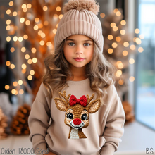Load image into Gallery viewer, Girl Reindeer Faux Crochet ADULT/YOUTH
