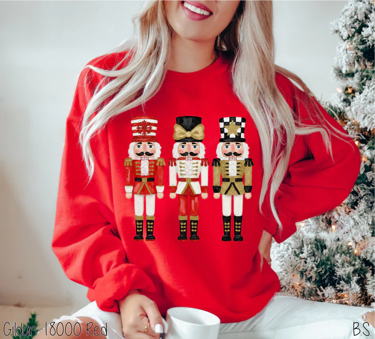 Red Gold Black Nutcracker Trio