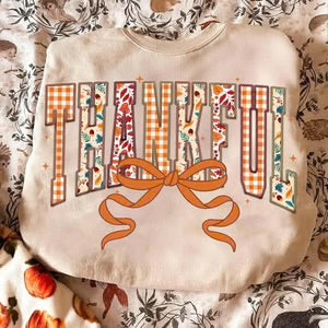 Thankful orange bow